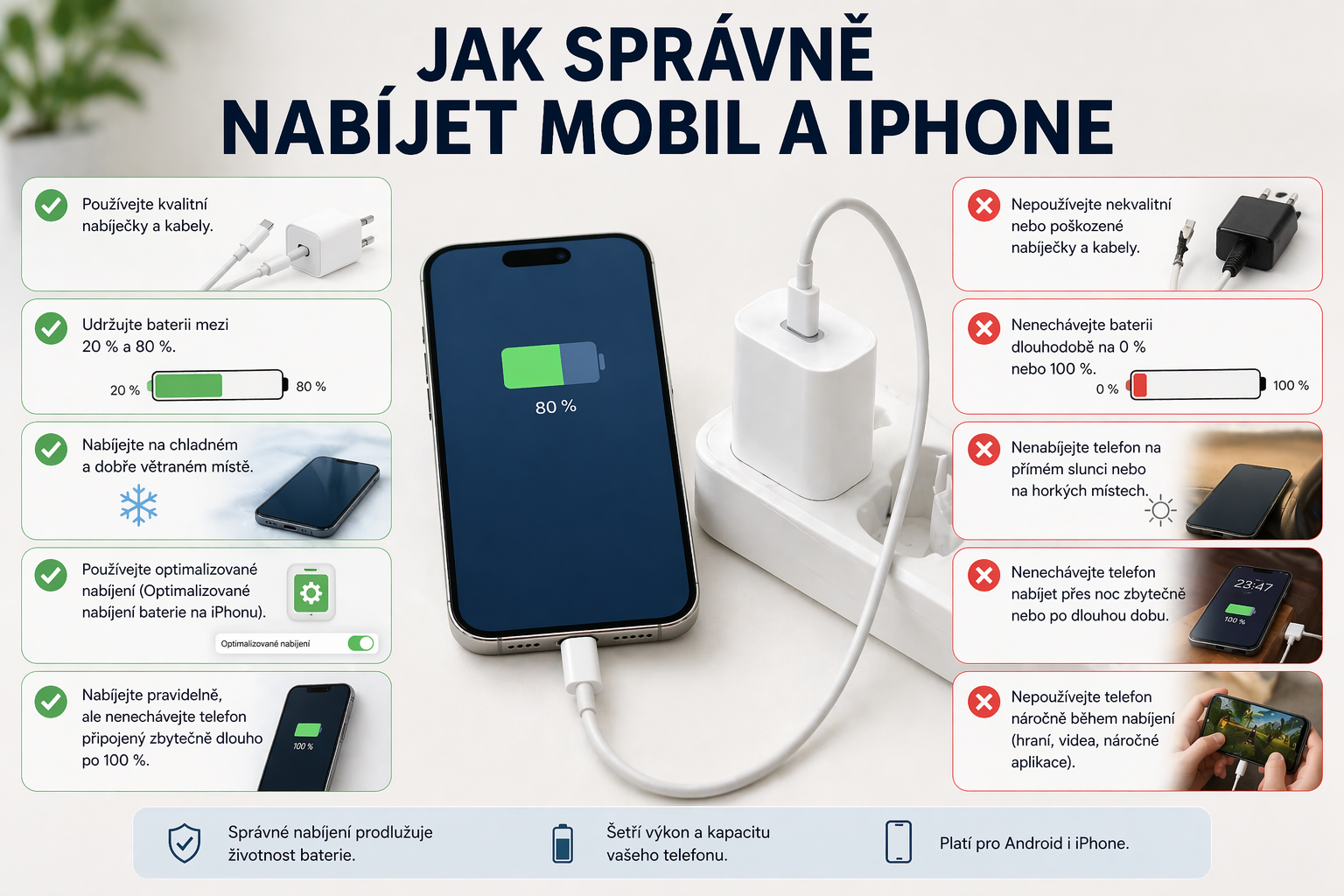 Jak správně nabíjet mobil