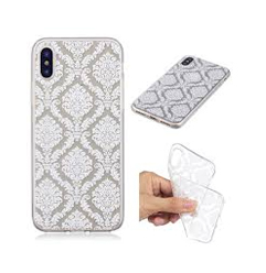 ultratenké slim čiré pouzdro s krajkovým potiskem