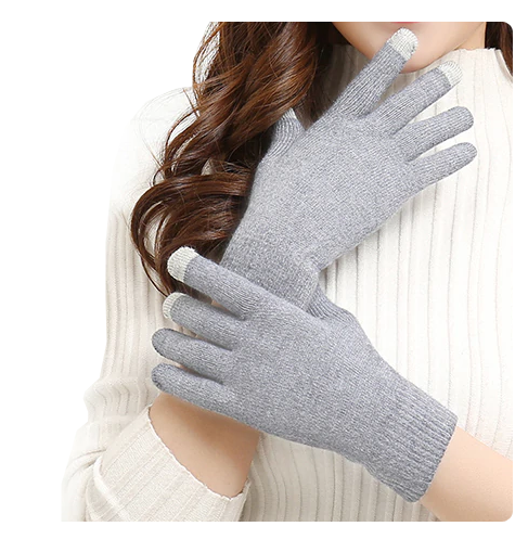 pletené zimní rukavky