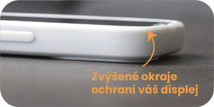 Jednobarevný kryt - zvýšené okraje