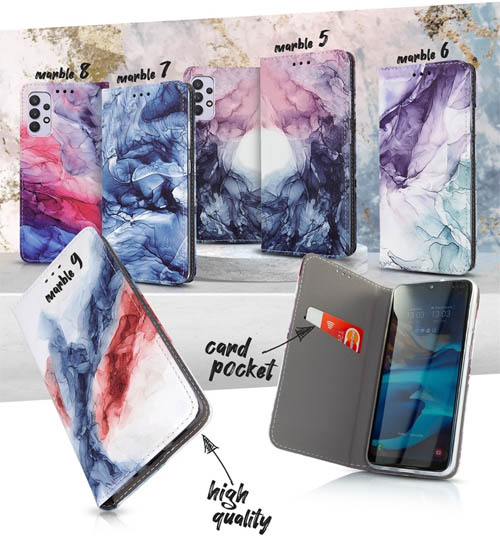 knížkové otevírací flip pouzdro marble mramor