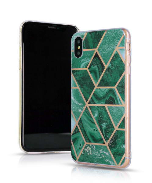 Gelové pouzdro s obrázkem na XIAOMI Redmi 9 - vzor GREEN MARBLE