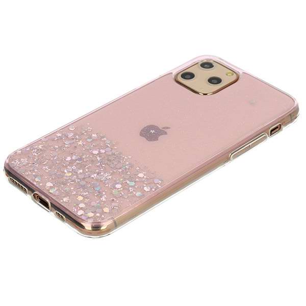 Gelové třpytivé růžové GLITTER STARS pouzdro na XIAOMI Mi 10T Lite