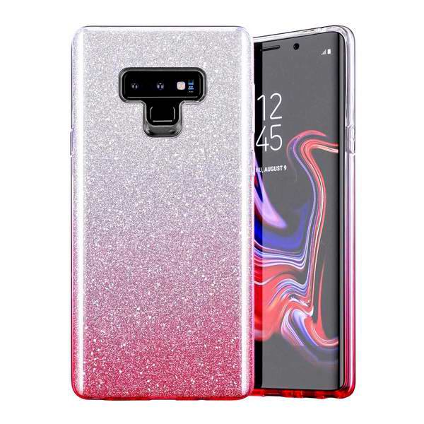 Gelové třpytivé růžové OMBRE pouzdro SHINNING na XIAOMI Redmi Note 9T