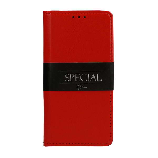 Peněženkové červené LEATHER MAGNET pouzdro na XIAOMI Poco M3