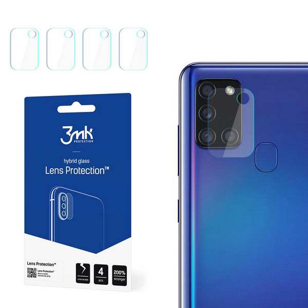 Hybridní sklo 3MK na zadní fotoaparát SAMSUNG A225 Galaxy A22 LTE (sada 4ks)