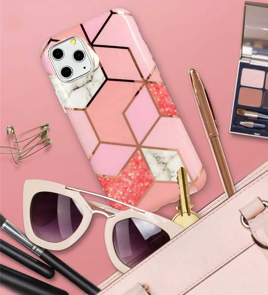 Gelové pouzdro s obrázkem na APPLE iPhone 12 / iPhone 12 Pro - vzor PINK MARBLE