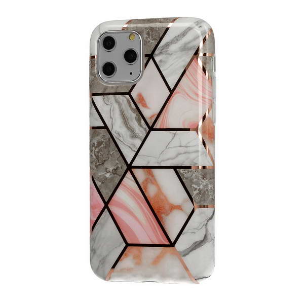 Gelové pouzdro s obrázkem na APPLE iPhone 12 / iPhone 12 Pro - vzor GREY PINK MARBLE