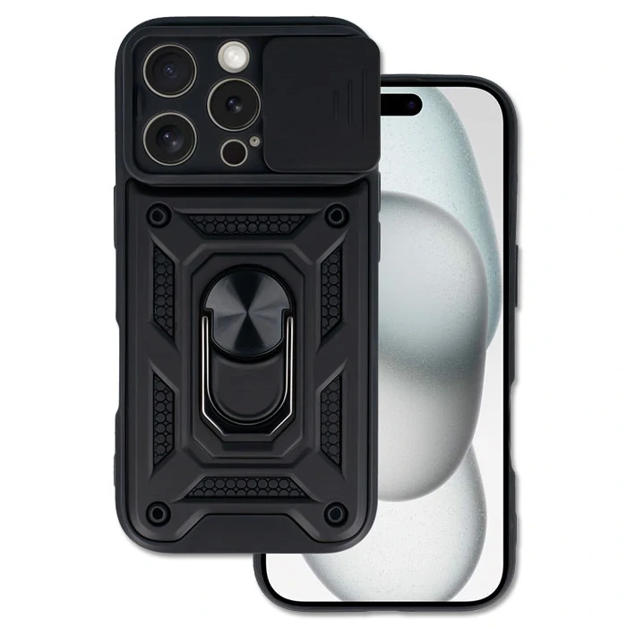 Kryt odolný SlideCam pro Apple iPhone 16 Pro , barva černá