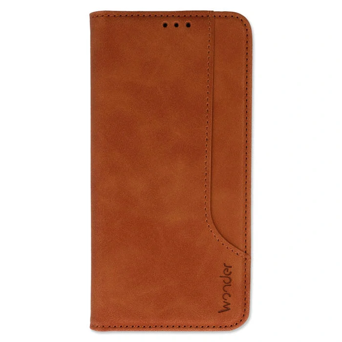 Knížkové pouzdro Wonder Prime pro Xiaomi Redmi Note 14 Pro 5G , barva hnědá