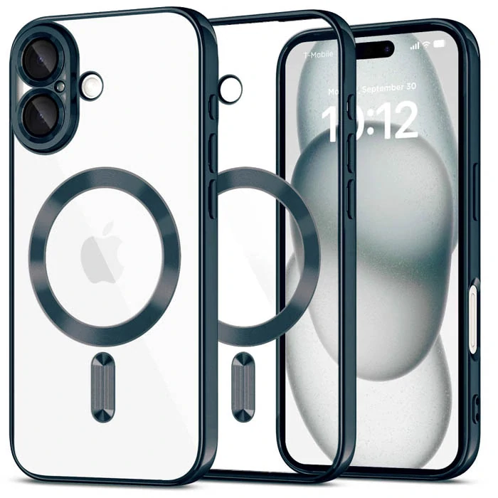 Kryt Metallic Magsafe pro Apple iPhone 16 , barva tmavě modrá