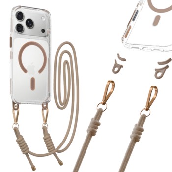 Tel Protect Strap Kryt ClearCase pro Apple iPhone 17 Pro , barva zlatá