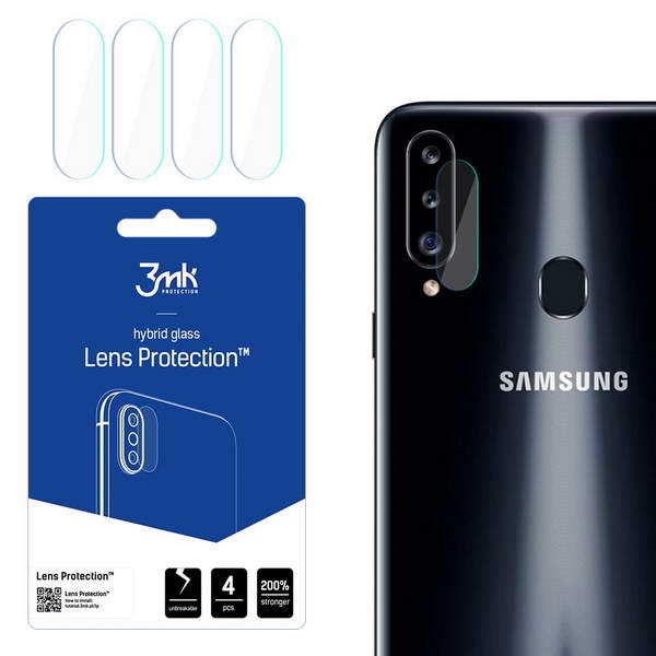 Hybridní sklo 3MK na zadní fotoaparát SAMSUNG A207 Galaxy A20s (sada 4ks)