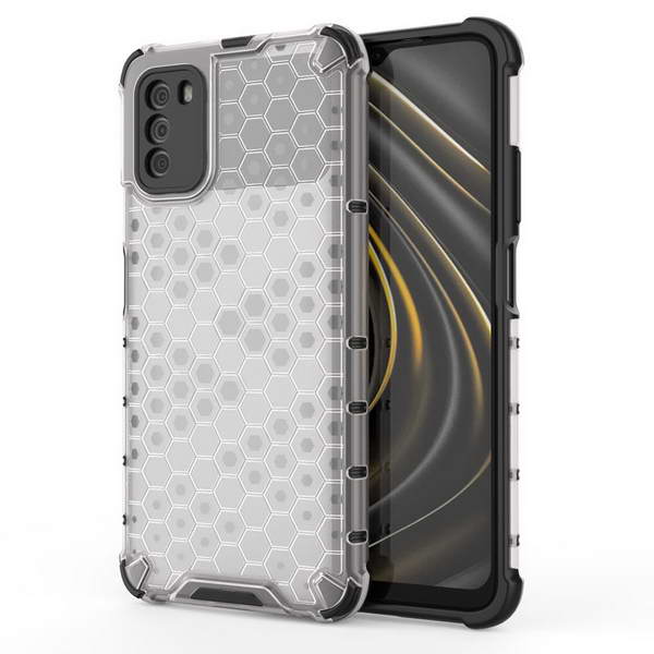 Hybridní čiré HEXAGON pouzdro na XIAOMI Poco M3