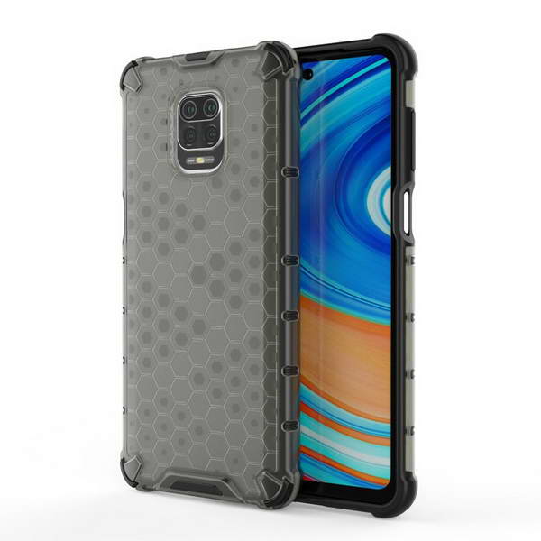 Hybridní kouřové HEXAGON pouzdro na XIAOMI Redmi Note 9 Pro / 9S