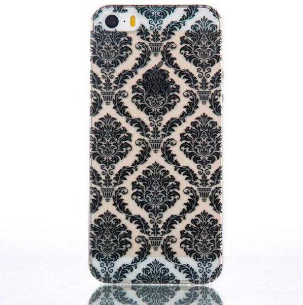 Ultratenké gelové pouzdro s obrázkem na APPLE iPhone 5 / 5S / SE - vzor BLACK LACE