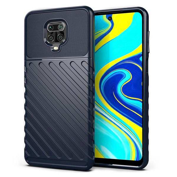 Gelové modré THUNDER SHIELD pouzdro na XIAOMI Redmi Note 9 Pro / 9S