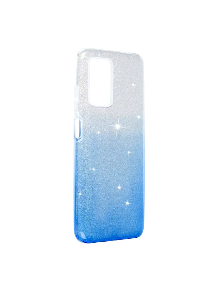 Gelové třpytivé modré OMBRE pouzdro SHINNING na XIAOMI Redmi 10