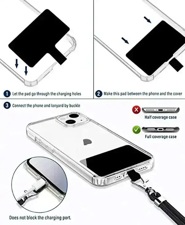 Univerzální šňůrka na telefon na krk, rameno, zelená