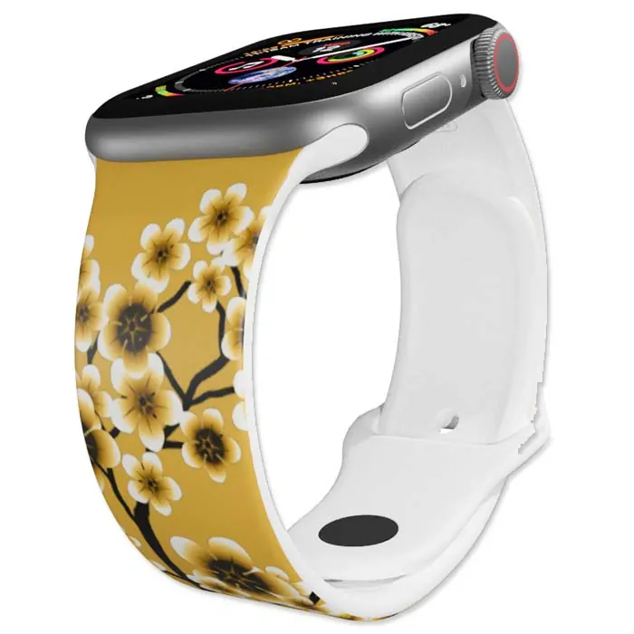 Apple watch řemínek Sakura zlatá - 42/44/45/49mm