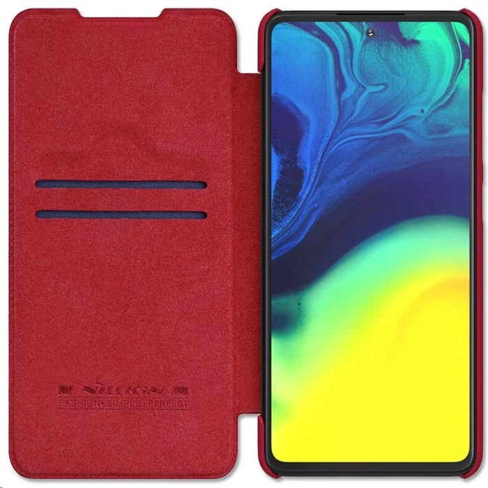 Knížkové pouzdro Nillkin Qin pro Xiaomi Redmi Note 9T , barva červená