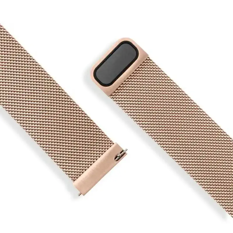 Síťovaný nerezový řemínek FIXED Mesh Strap s Quick Release 20mm pro smartwatch, růžové zlatý
