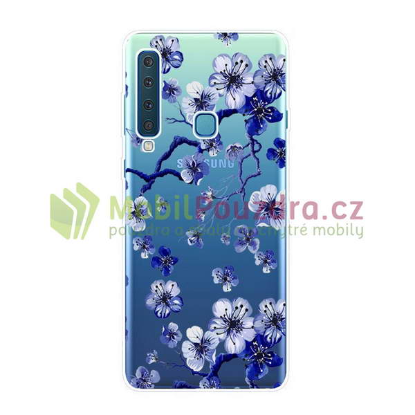 Gelové pouzdro s obrázkem na SAMSUNG A920 Galaxy A9 2018 - vzor BLUE FLORAL