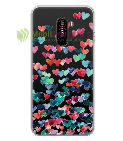 Gelové pouzdro s obrázkem na XIAOMI PocoPhone F1 - vzor HEARTS