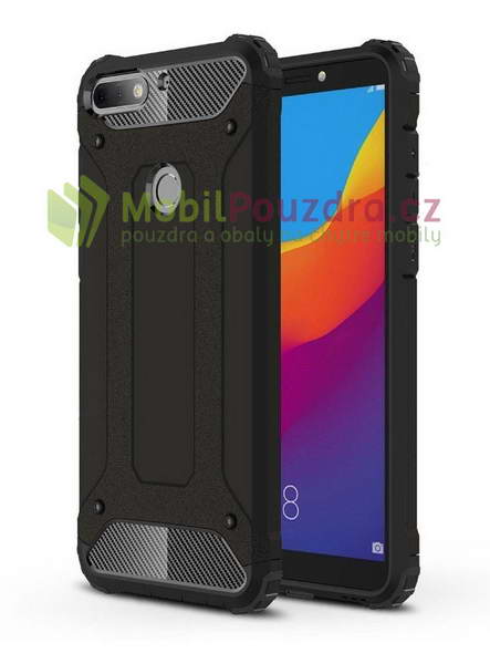 Hybridní černé pouzdro METAL na HUAWEI Y7 Prime (2018) / Honor 7C