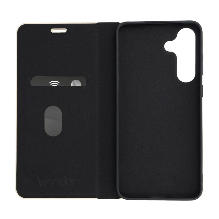 Knížkové pouzdro Wonder Frame pro Samsung Galaxy S25 FE , barva černá