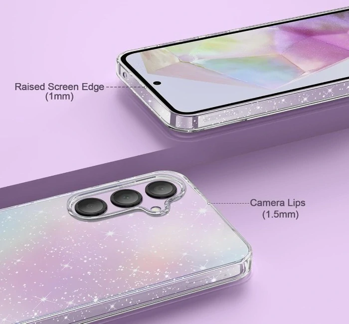 Kryt Glitter pro Samsung Galaxy A17 5G , barva stříbrná