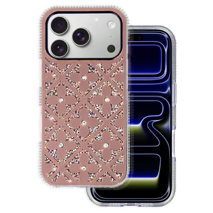 Kryt kamínkový Flower Diamond pro Samsung Galaxy A56 5G, barva růžová