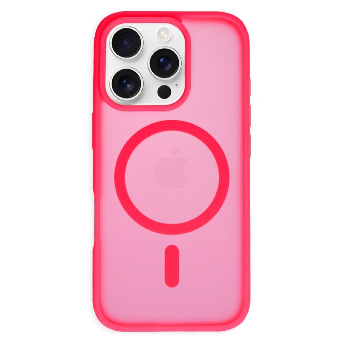 Matný kryt Tel Protect Aura MagSafe pro iPhone 16 Pro, neonově růžový