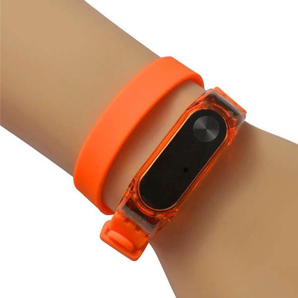 Náhradní náramek pro XIAOMI Mi Band 2 - GRIP LONG silikonový oranžový