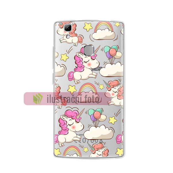 Gelové pouzdro s obrázkem na DOOGEE X10 - vzor HAPPY UNICORN