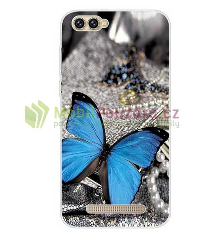 Gelové pouzdro s obrázkem na DOOGEE X30 - vzor BLUE BUTTERFLY