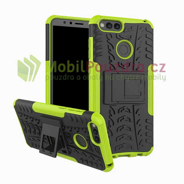 Hybridní zelené TYRE STAND pouzdro na HONOR 7X