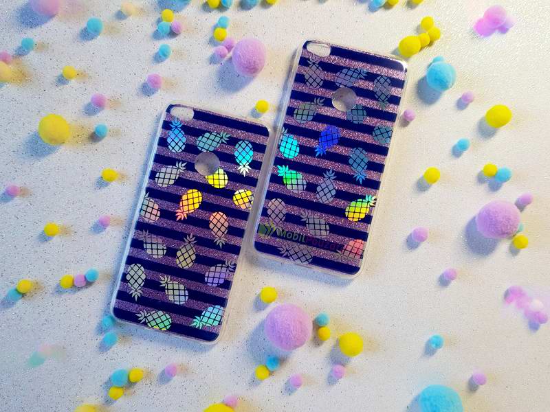 Gelové třpytivé pouzdro na HUAWEI P9 Lite (2017) - vzor PINEAPPLE