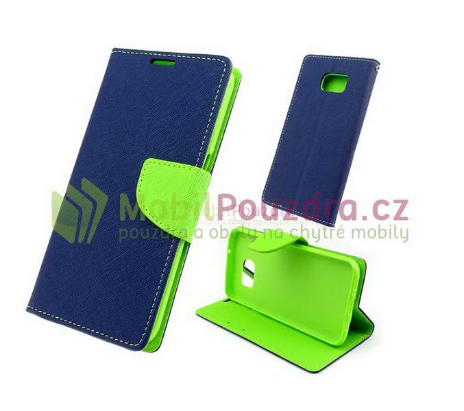 Peněženkové modro zelené pouzdro na HUAWEI Mate 10 (gelový držák)