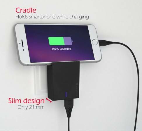 Nabíječka SWISSTEN IC 3A 15W síťová 2xUSB + USB-C kabel