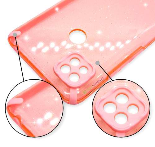 Gelové růžové GLITTER DUST pouzdro na APPLE iPhone 12 (6.1)