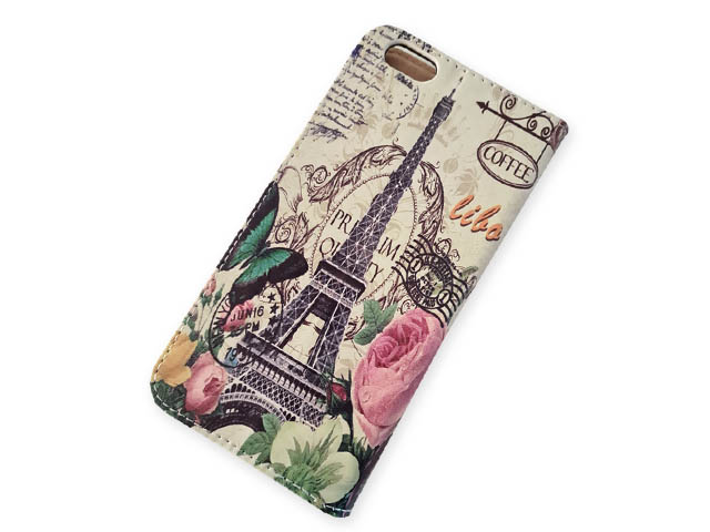 Peněženkové pouzdro na APPLE iPhone 6 Plus (5.5) (plastový držák) - vzor EIFFEL