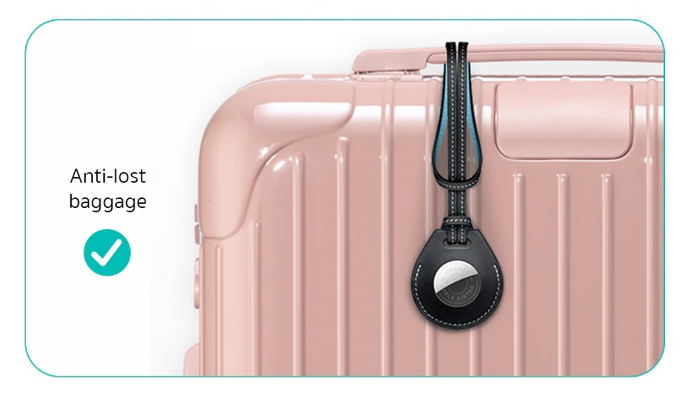 Pouzdro kožené COTEetCI pro Apple AirTag, H-series černá