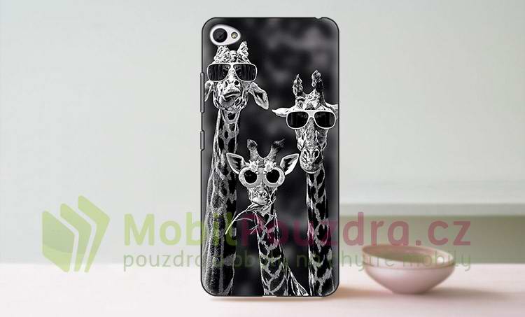 Ultratenké gelové pouzdro s obrázkem na LENOVO S90 - vzor COOL GIRAFFES