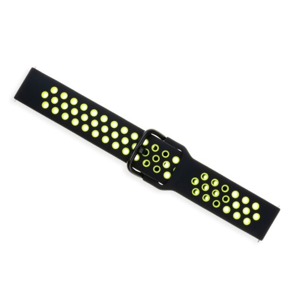 Silikonový řemínek FIXED Sport Silicone Strap s Quick Release 22mm pro smartwatch, černolimetkový