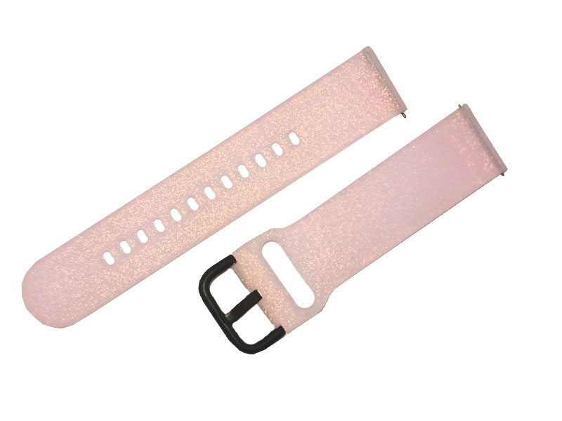 Třpytivý náhradní řemínek 20mm - světle růžová