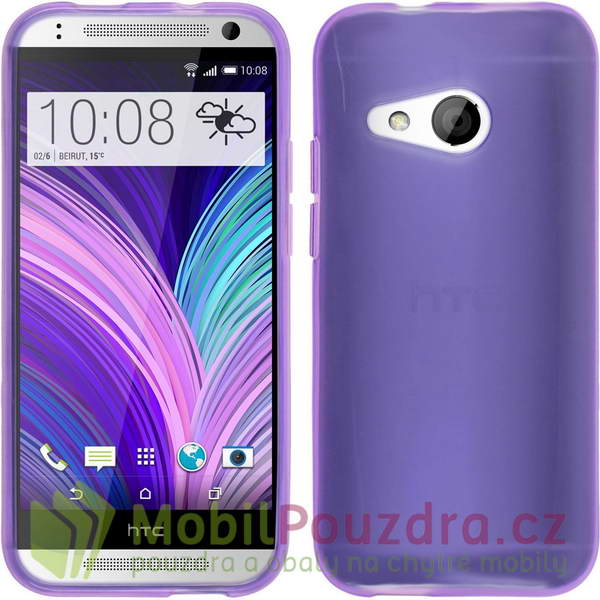 Gelové fialové matné pouzdro na HTC One Mini 2