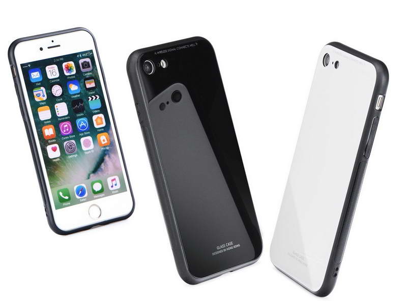 Temperované černé BUMPER GLASS pouzdro na HUAWEI Mate 20 Lite