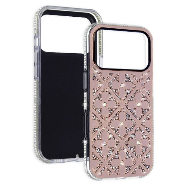 Kryt kamínkový Flower Diamond pro Samsung Galaxy A56 5G, barva růžová