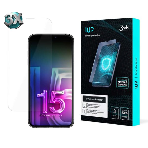 3mk ochranná folie 1UP pro Apple iPhone 15 Pro (3ks)